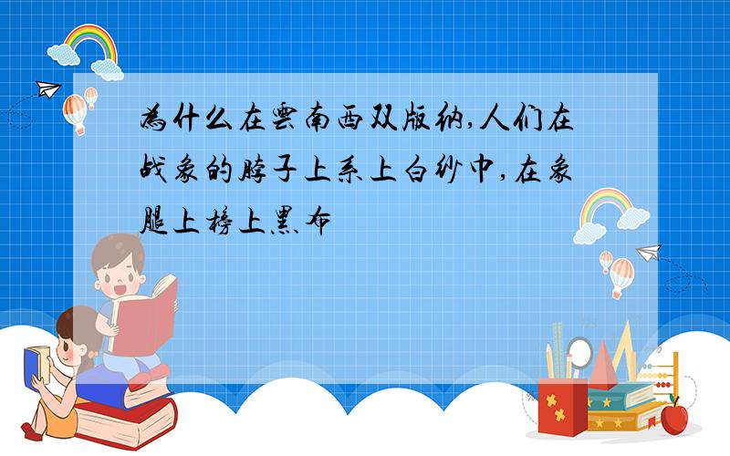 为什么在云南西双版纳,人们在战象的脖子上系上白纱巾,在象腿上榜上黑布
