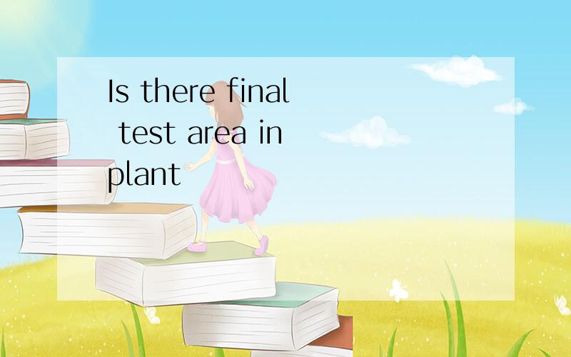 Is there final test area in plant