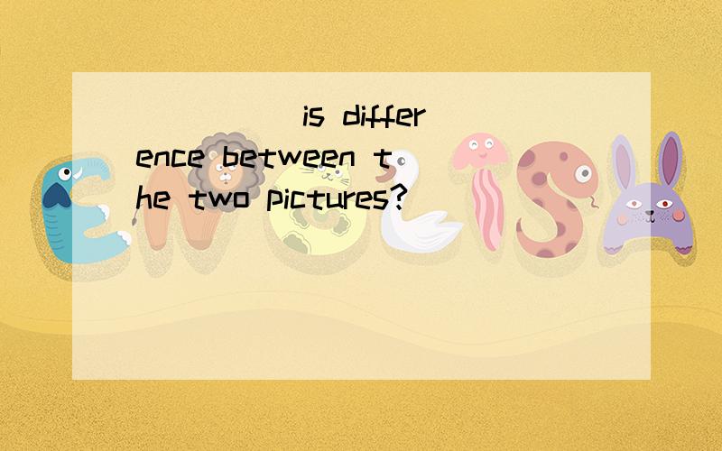 _____is difference between the two pictures?
