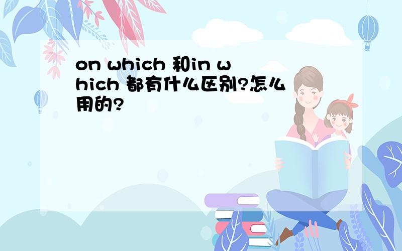 on which 和in which 都有什么区别?怎么用的?