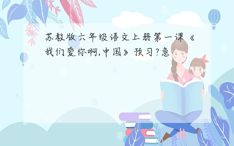 苏教版六年级语文上册第一课《我们爱你啊,中国》预习?急