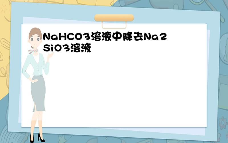 NaHCO3溶液中除去Na2SiO3溶液