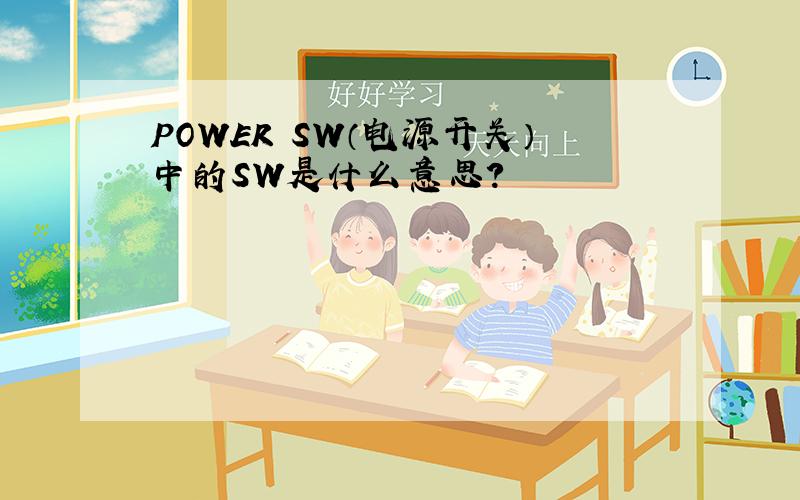POWER SW（电源开关）中的SW是什么意思?