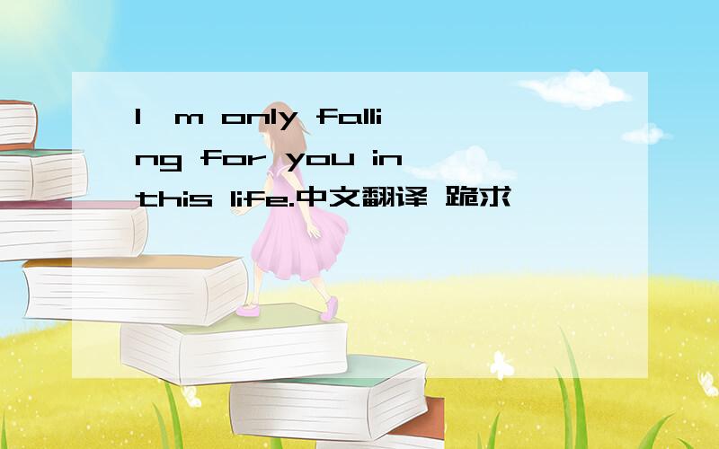 I'm only falling for you in this life.中文翻译 跪求