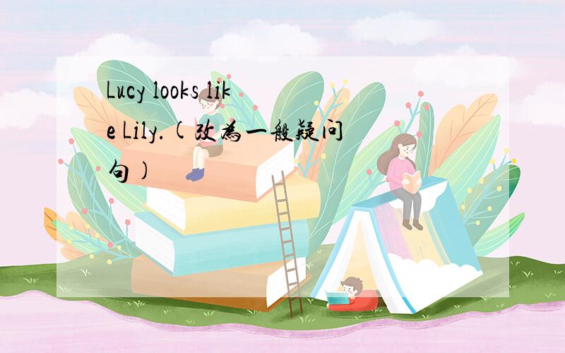 Lucy looks like Lily.(改为一般疑问句)