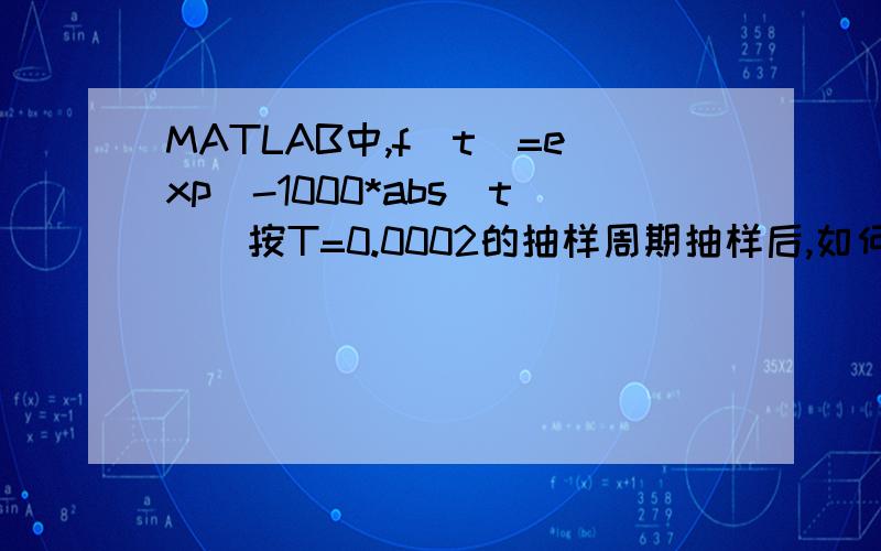 MATLAB中,f(t)=exp(-1000*abs(t))按T=0.0002的抽样周期抽样后,如何重构?希望大家能够给出重构公式.