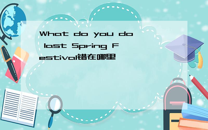 What do you do last Spring Festival错在哪里