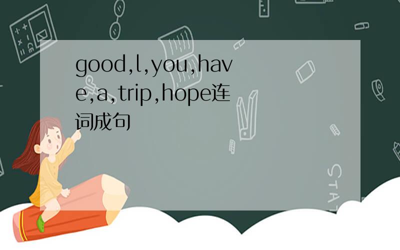 good,l,you,have,a,trip,hope连词成句