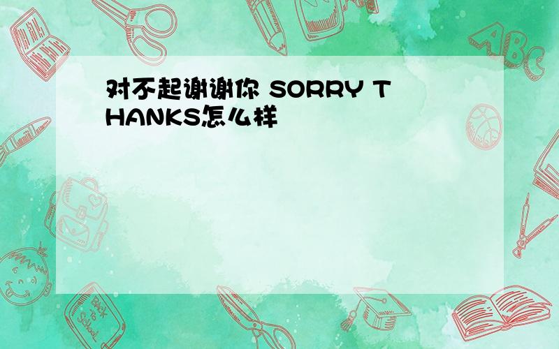 对不起谢谢你 SORRY THANKS怎么样
