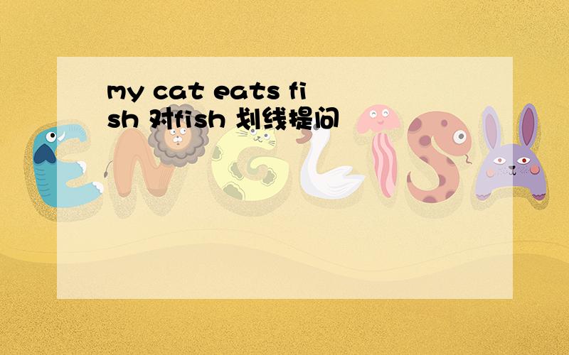 my cat eats fish 对fish 划线提问