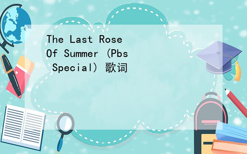 The Last Rose Of Summer (Pbs Special) 歌词