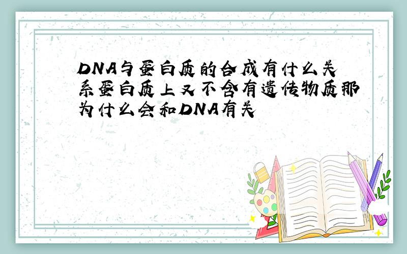 DNA与蛋白质的合成有什么关系蛋白质上又不含有遗传物质那为什么会和DNA有关