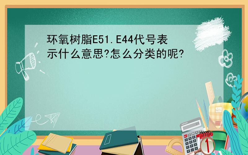 环氧树脂E51.E44代号表示什么意思?怎么分类的呢?