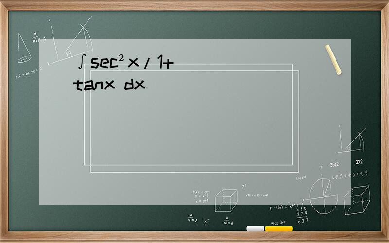 ∫sec²x/1+tanx dx