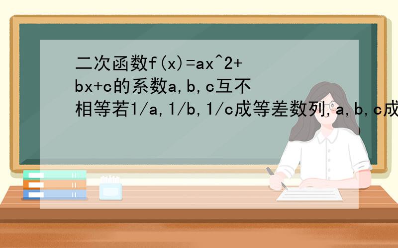 二次函数f(x)=ax^2+bx+c的系数a,b,c互不相等若1/a,1/b,1/c成等差数列,a,b,c成等比数列,且f(x)在[-1,0]的最大值为-6则a=?