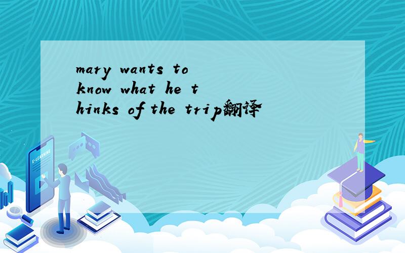 mary wants to know what he thinks of the trip翻译