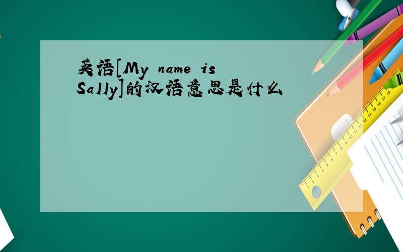 英语[My name is SaIIy]的汉语意思是什么