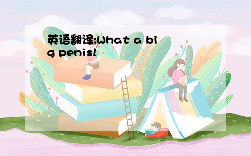 英语翻译:What a big penis!