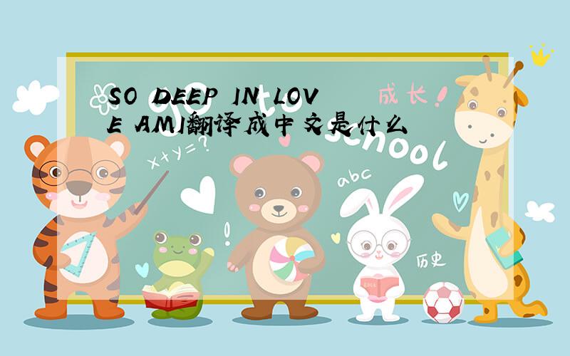 SO DEEP IN LOVE AMI翻译成中文是什么