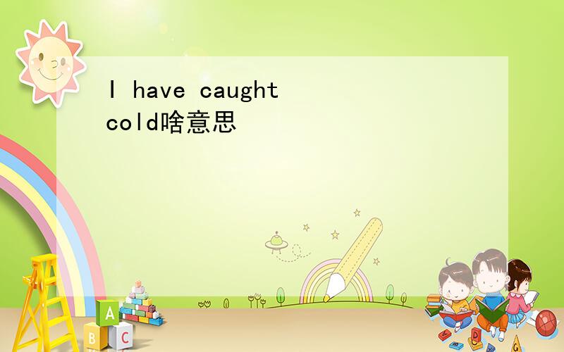 I have caught cold啥意思