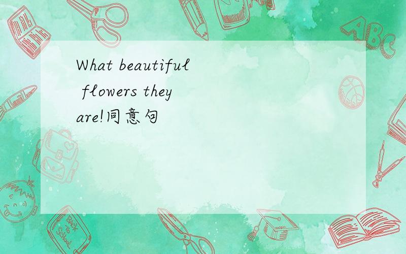 What beautiful flowers they are!同意句
