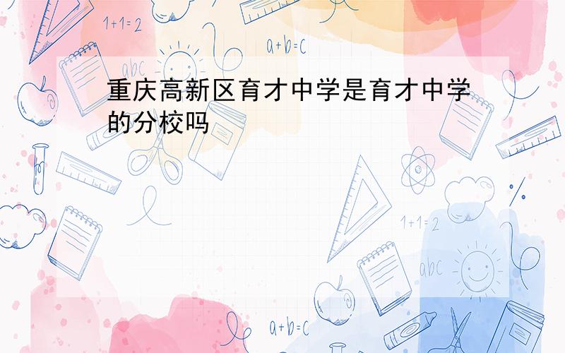 重庆高新区育才中学是育才中学的分校吗