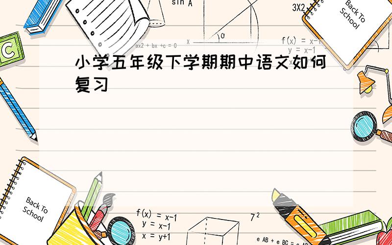 小学五年级下学期期中语文如何复习