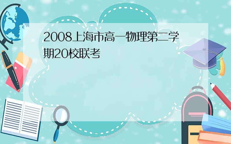 2008上海市高一物理第二学期20校联考