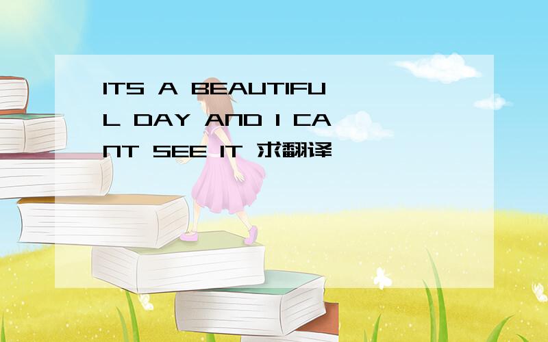 ITS A BEAUTIFUL DAY AND I CANT SEE IT 求翻译