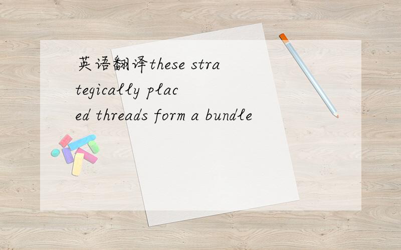 英语翻译these strategically placed threads form a bundle