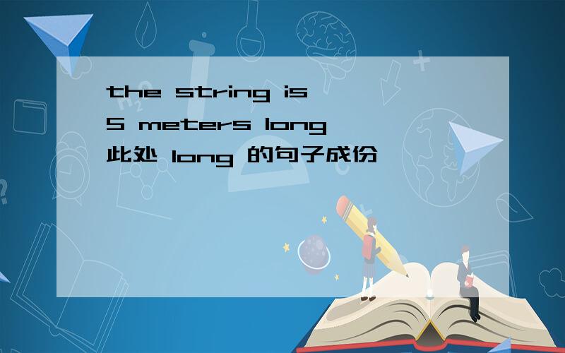 the string is 5 meters long 此处 long 的句子成份