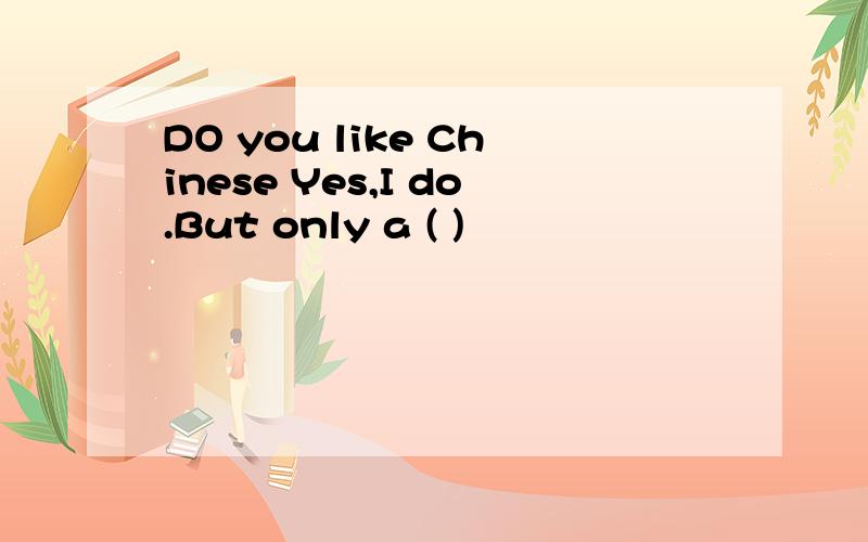 DO you like Chinese Yes,I do.But only a ( )