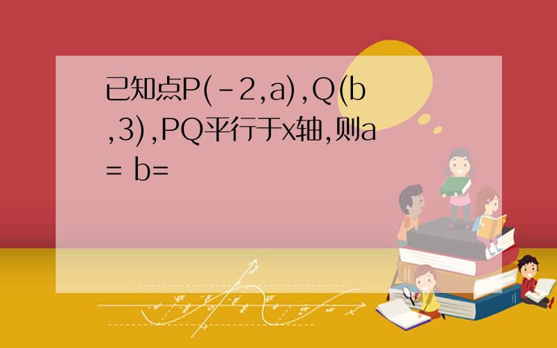 已知点P(-2,a),Q(b,3),PQ平行于x轴,则a= b=