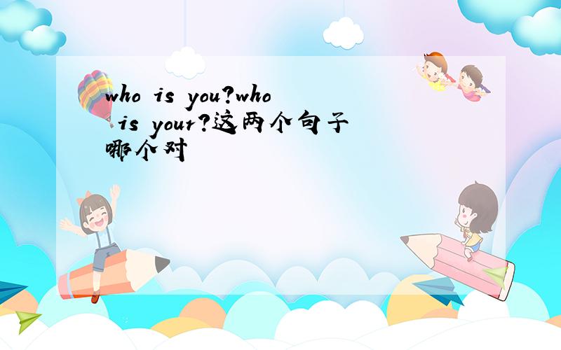 who is you?who is your?这两个句子哪个对