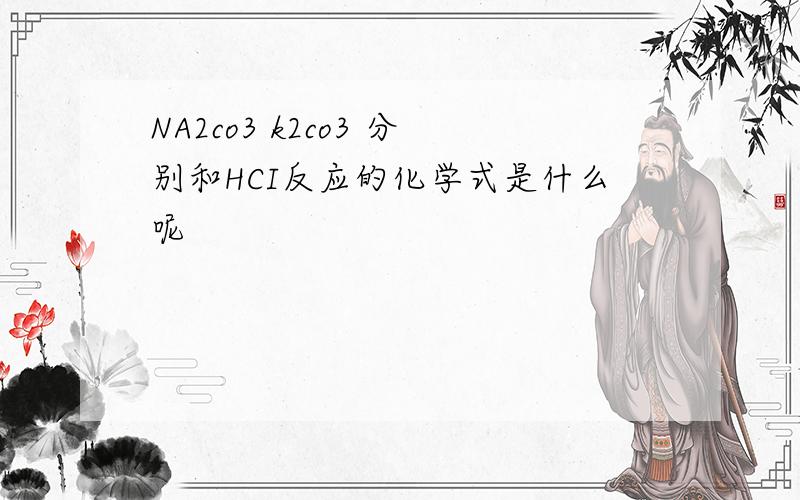 NA2co3 k2co3 分别和HCI反应的化学式是什么呢