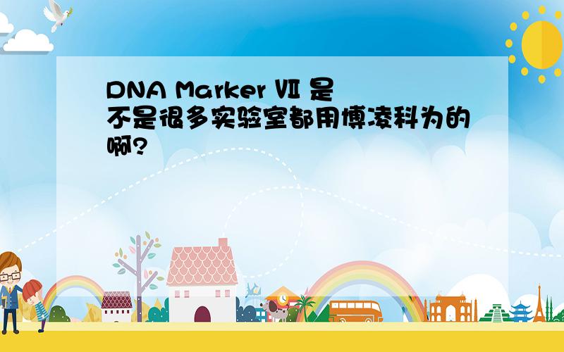 DNA Marker Ⅶ 是不是很多实验室都用博凌科为的啊?