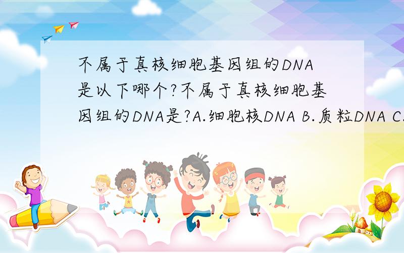 不属于真核细胞基因组的DNA是以下哪个?不属于真核细胞基因组的DNA是?A.细胞核DNA B.质粒DNA C.线粒体DNAD.常染色质DNAE.异染色质DNA..确定么?