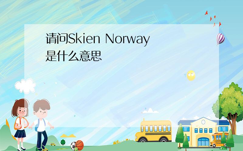 请问Skien Norway是什么意思
