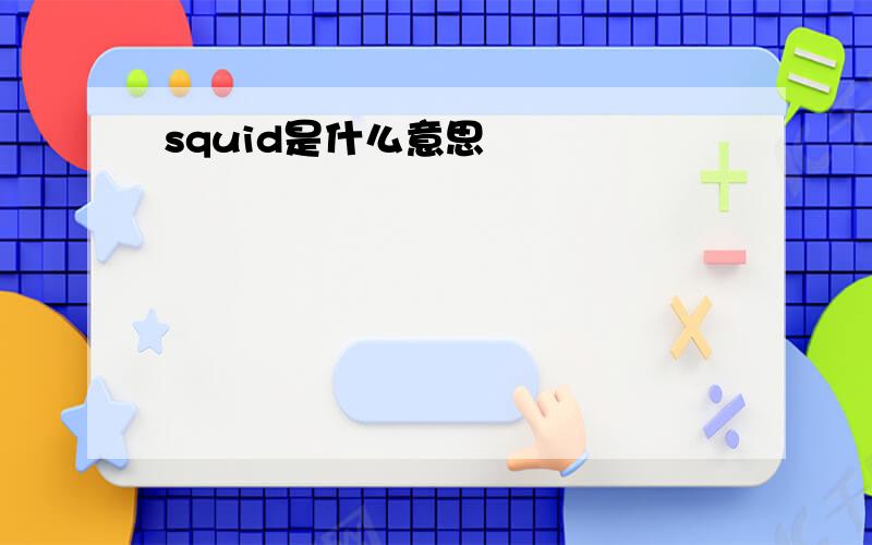 squid是什么意思