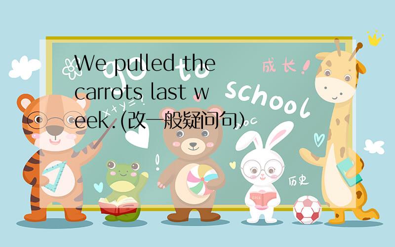 We pulled the carrots last week.(改一般疑问句）