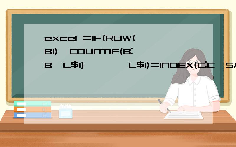 excel =IF(ROW(B1)>COUNTIF(B:B,L$1),