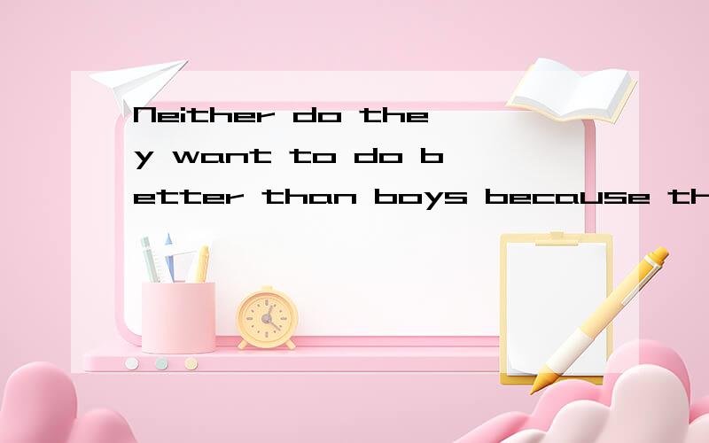 Neither do they want to do better than boys because they are afraid to appear less feminine and so,less attractive.1）请问they are afraid to appear less feminine and so,less attractive.这个句子怎么理解?to appear less feminine and so,less a