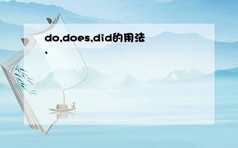 do,does,did的用法,