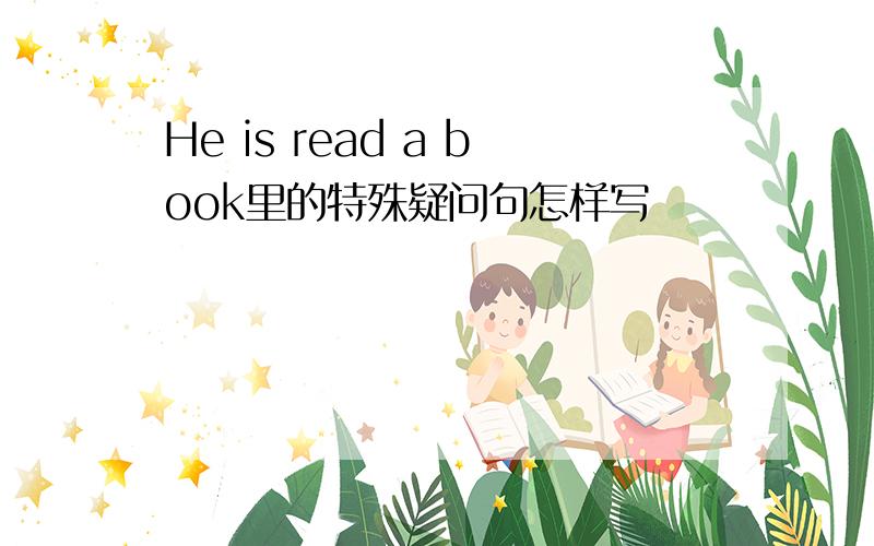 He is read a book里的特殊疑问句怎样写
