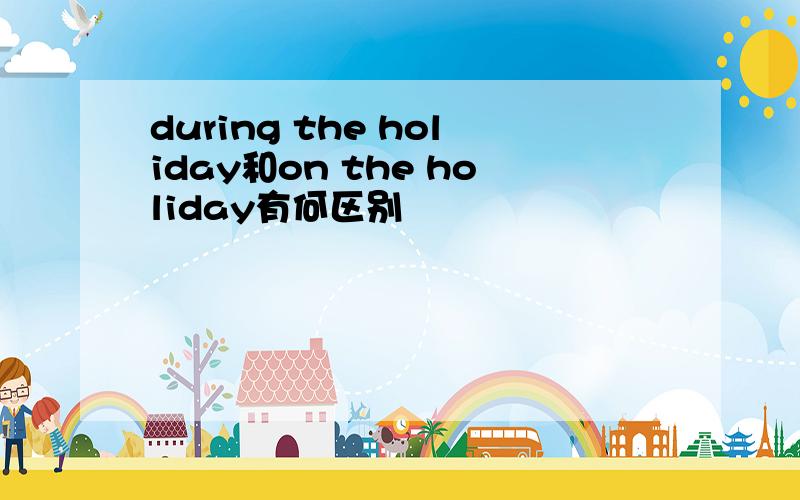 during the holiday和on the holiday有何区别