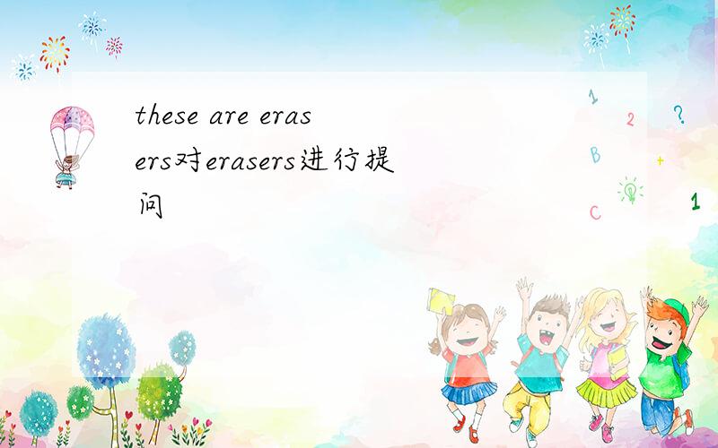 these are erasers对erasers进行提问