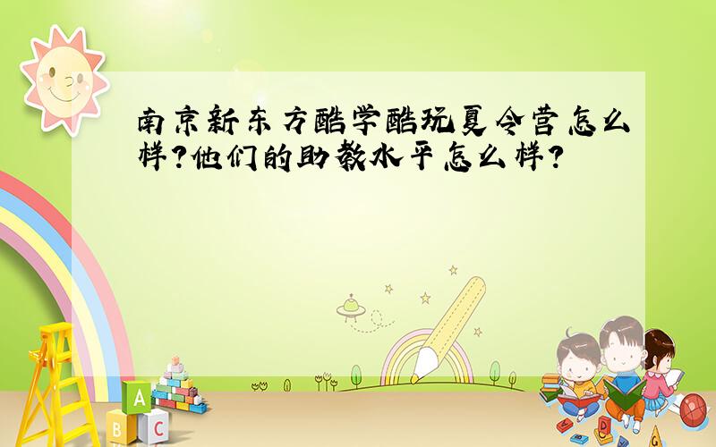 南京新东方酷学酷玩夏令营怎么样?他们的助教水平怎么样?
