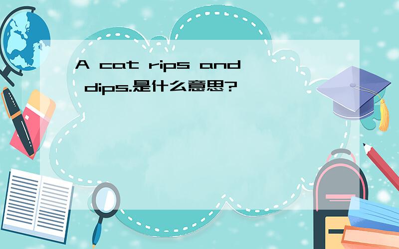 A cat rips and dips.是什么意思?