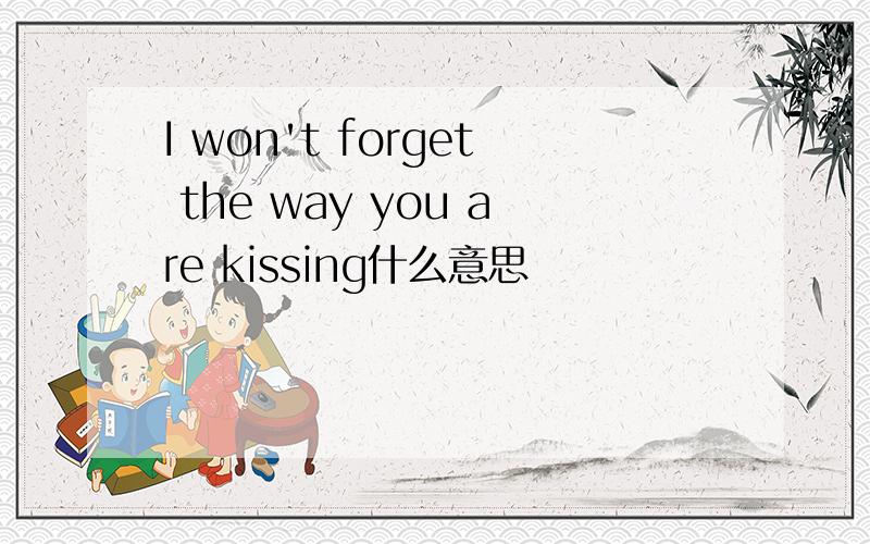 I won't forget the way you are kissing什么意思