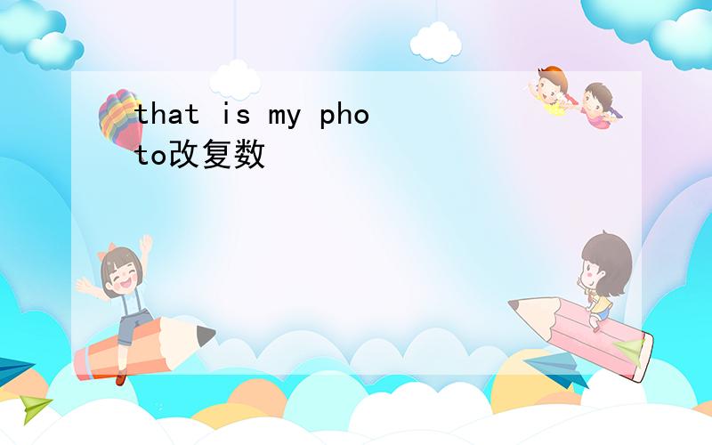 that is my photo改复数